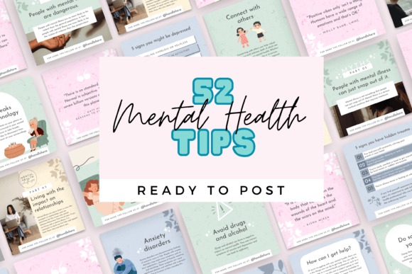 52 Daily Mental Health Canva Templates: Your Creative Toolkit
