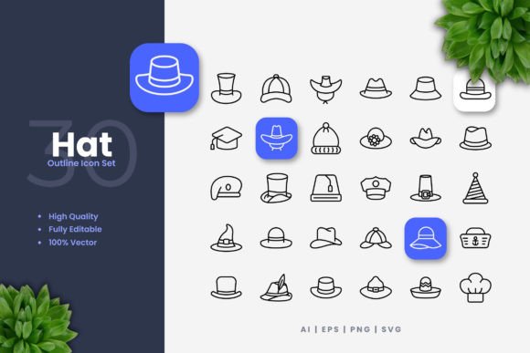 Hat Icons: A Simple and Clean Icon Collection for Modern Projects