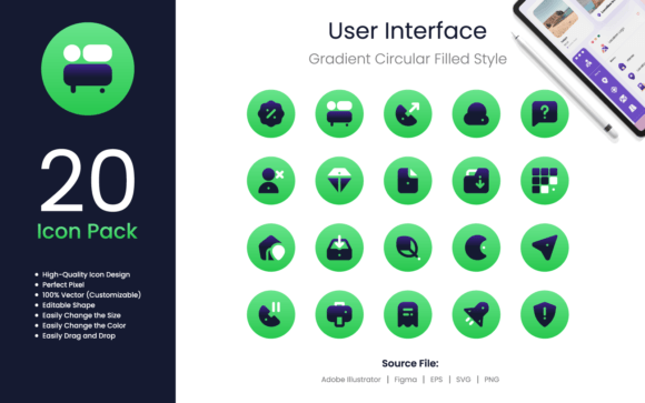 Introducing the Gradient Circular UI Icon Pack