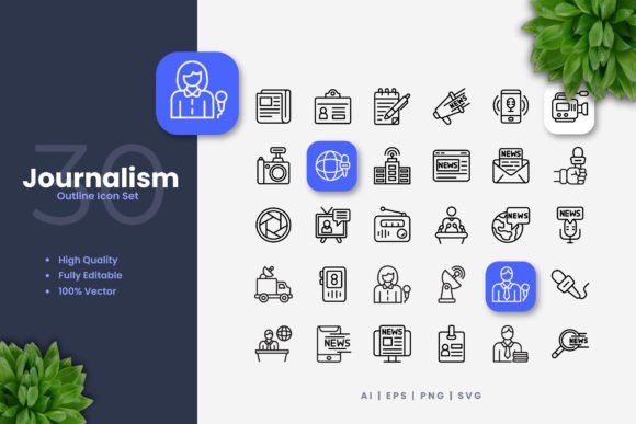Journalism Icons: A Strategic Design Resource for Modern Communication