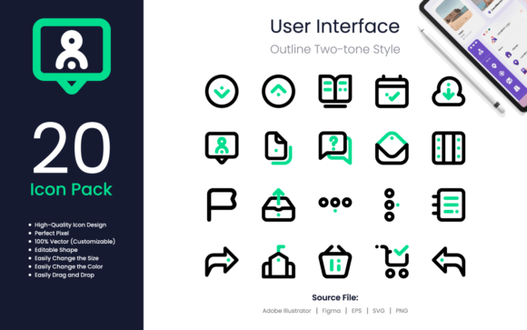 Powerful Two-Tone Icon Design for UI