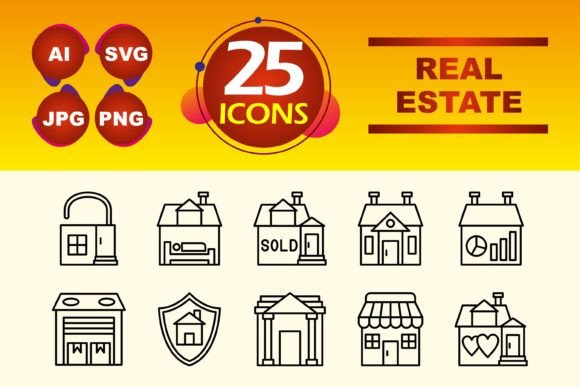Streamlining Digital Real Estate Communication with Professional Icon Sets