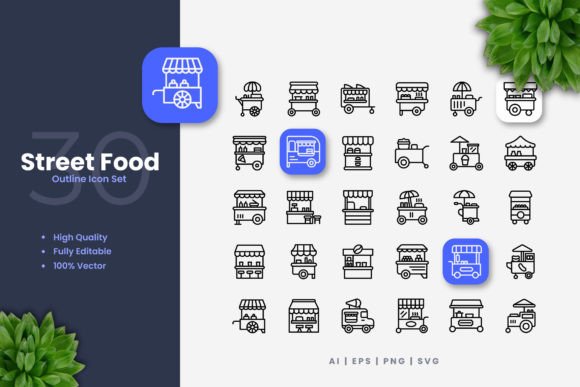 Street Food Icons: Your Culinary Design Toolkit