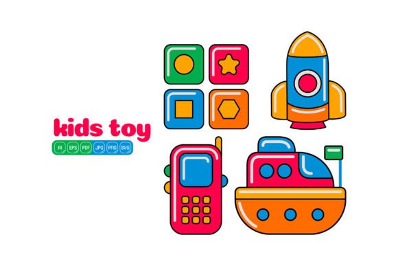 Unleash Creativity with a Kids Toy Vector Pack