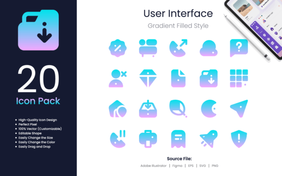 User Interface Icon Packs: The Gradient and Spot Circular Revolution in Digital Design